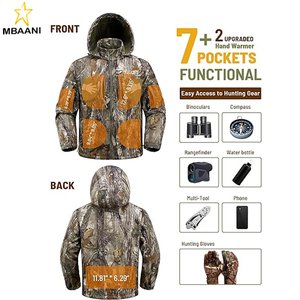 <b>Camo</b> Hunting <b>Jackets</b> for Men, Warm Fleece Lined Hunting <b>Jacket</b> with Hood, Quiet Water Resistant Hunting Clothes - Product Image 3