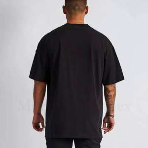 Camiseta de manga corta de algodón con cuello redondo de 200gms para hombre, camisetas informales holgadas simples de Color sólido, gran oferta, diseño en blanco - Product Image 2