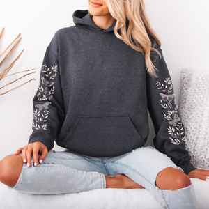 Sudadera con Capucha Oversize de Felpa 100% Algodón, Suave y Cálida, con Detalle de Lentejuelas y Bordado 3D, Estilo Casual de Otoño - Product Image 5