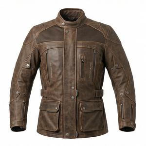 Veste de moto en cuir véritable pour homme de qualité supérieure, nouvelle arrivée, vestes de moto d'hiver, protections amovibles, personnalisables - Product Image 1