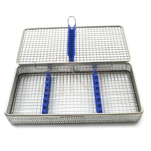 Bandeja de malla reutilizable para esterilización manual de 7 instrumentos, de acero inoxidable para autoclave, para instrumentos dentales - Product Image 2