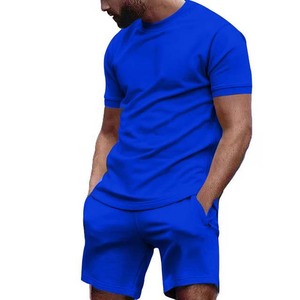 Men's Casual Solid Cotton Short <b>Sets</b> with T-Shirt Summer Streetwear Gym Outdoor Quick Dry Breathable Customized Color <b>Twin</b> <b>Sets</b> - Product Image 4