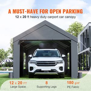 Tettoia per Camion Extra Large 12 X 20 ft, Carport Portatile con Finestre Ventilate e Pareti Laterali Rimovibili Impermeabili - Product Image 2