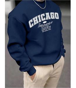 Sudadera de algodón cómoda para hombre, de manga larga, con cuello y hombros caídos, estampada, de la marca OEM, la más vendida, procedente de Bangladesh. - Product Image 5