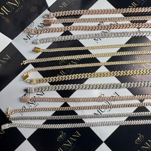 สร้อยคิวบาลิงค์ โมอิสซาไนต์ ชุบทอง เงินแท้ 925 ทรงเหลี่ยมเจียระไน ได้รับการรับรองจาก IGI ระดับ VVS สไตล์ฮิปฮอป เครื่องประดับคุณภาพสำหรับทุกเพศ - Product Image 4