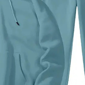 Ensemble sweat-shirt à capuche et pantalon de jogging unisexe bleu clair, couleur unie, manches longues, cordon de serrage, coupe ample, survêtement décontracté pour adulte - Product Image 6