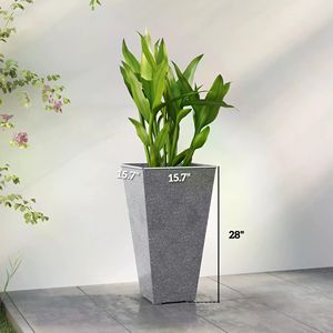 Set di 3 Vasi da Esterno in Plastica, Materiale PP, Forniture da Giardino per Piante da Interno, Fioriere e Vasi - Product Image 2