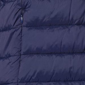 Women's Navy Quilted Jacket Stand Collar <b>Full</b> Sleeve Zipper Closure Solid Color Winter Puffer <b>Coat</b> Regular <b>Length</b> - Product Image 6
