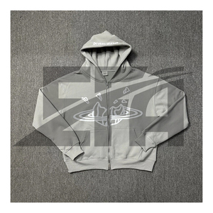 Ensemble de survêtement unisexe Yourbrand noir en molleton à capuche 100 % coton épais pour l'hiver, avec impression par transfert thermique - Product Image 2