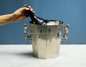Leopard handle Champagne, Wine or <b>Beer</b> Ice Bucket Heavy Built for parties and occasions Customizable - Product Image 2