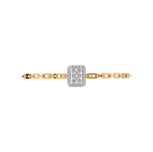 Elegante pulsera de tenis de diamante cultivado en laboratorio chapado en oro blanco rosa amarillo de 14K/18K para mujer regalo de boda - Product Image 2