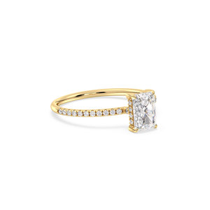 Anillo de Moissanita de Corte Radiante de 1.16 Quilates, Plata de Ley 925, Chapado en Oro de 14K, Certificado GRA, Joyería para Regalo de Boda, Fabricante REYES - Product Image 3