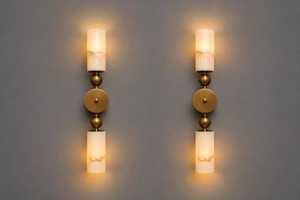 Lámpara de Techo Moderna de Aluminio CH con Pantalla de Mármol, Diseño Art Deco, Color Dorado, Uso Interior/Exterior - Regalo de Respeto por el Retiro - Product Image 2