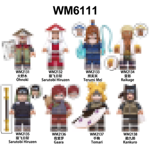 Set de Figuras de Bloques Mini de Líder de Aldea Ninja Estilo Anime, Ladrillos de Construcción de Plástico ABS, Juguete Educativo para Niños - Product Image 1