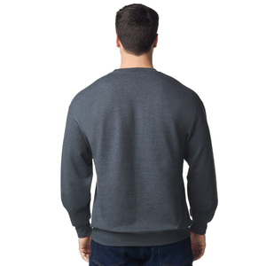 Sudadera de cuello redondo de peso medio para adultos, color gris oscuro, mezcla de algodón suave, unisex, para impresión personalizada al por mayor - Product Image 3