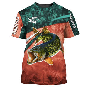 Camiseta de Pesca Personalizada con Cuello Redondo, Sublimada, para Hombre, de Poliéster, Ropa Deportiva para Pesca al Aire Libre, Fabricante Mayorista - Product Image 4