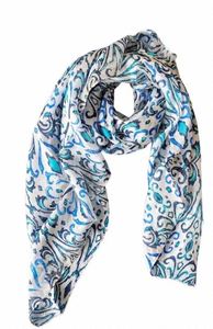 High Quality Floral Digital Print Silk Neck And Accessory Wear From India Manufacturer At Best Price <b>Scarf</b> - Product Image 4