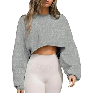 Sudadera con Capucha de Punto para Mujer, Estilo Informal, Color Sólido, Talla Grande, de Felpa, Última Moda, Venta al Por Mayor OEM, Otoño/Primavera - Product Image 6