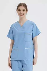 Uniformes Médicos: Blusa Sanitaria Ajustada y Pantalones Jogger de Lona con Múltiples Bolsillos, Sin Costuras y Resistentes a la Penetración de Agujas - Product Image 4