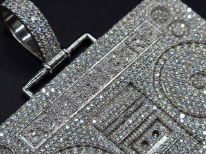 Hip Hop VVS Moissanite Letter Name <b>Pendant</b> Iced Out 925 <b>Silver</b> <b>Pendant</b> Personalized A-Z <b>Initial</b> Letter <b>Pendant</b> Fine Jewelry - Product Image 3