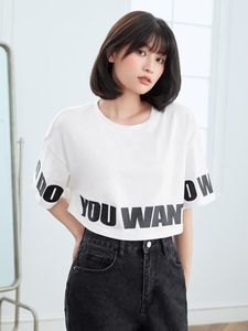 Camiseta Corta Informal Ecológica para Mujer, 100% Algodón, Secado Rápido, Transpirable, Corte Holgado, para Verano - Product Image 6