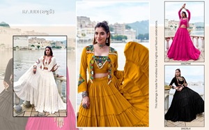 Pink Rayon Boho Style <b>Lehenga</b> Set <b>Women</b> Embroidered Jacket Tiered Pleated Skirt Floor-Length Quick Dry Traditional Party Wedding - Product Image 5
