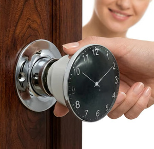 Modern Ceramic Round Cabinet Knob with <b>Clock</b> Face Design for Home Office & Kitchen Furniture Handles Eco-Friendly & Durable - Product Image 1