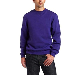 Sudadera de Cuello Redondo Azul Claro para Hombre, Corte Regular, Color Sólido, Felpa de Algodón, Tejido de Punto, Informal, para Otoño, Manga Larga - Product Image 4