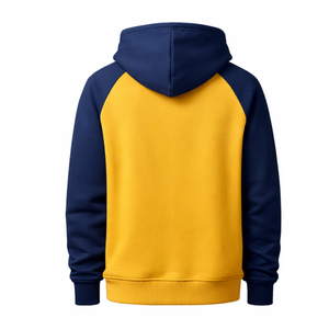 Sudadera Deportiva de Manga Raglán Bicolor OEM, Verde Bosque y Crema en Contraste, Sudadera de Alta Calidad para Hombre, Estilo Urbano - Product Image 2