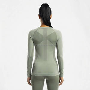 Camiseta Deportiva de Compresión de Manga Larga para Mujer, Absorbe la Humedad, para Entrenamiento Atlético, Gimnasio, Running, Fitness, Fabricante OEM - Product Image 2