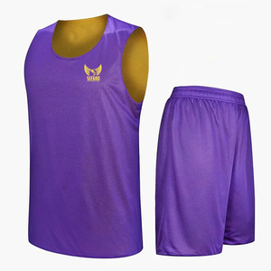 Uniforme de Baloncesto Reversible de Última Moda, Más Vendido, Bajo MOQ, Color Sólido - Product Image 1