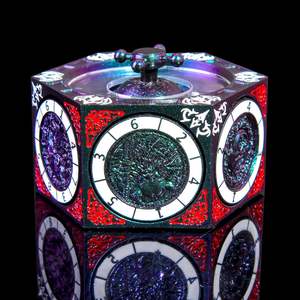 Ensemble de dés métalliques rotatifs 7-en-1 Rainbow pour D&D, avec dés polyédriques D20, D4, D6, D8, D10, D12 - Product Image 4