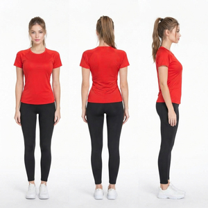 เสื้อยืดผู้หญิง ดรายฟิต คอกลม แขนสั้น สไตล์ลำลอง สตรีทแวร์ ทรงเข้ารูป ระบายอากาศได้ดี ผลิตจากโพลีเอสเตอร์ 100% เหมาะสำหรับวิ่ง - Product Image 5