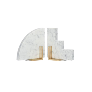 Bulk Marble White Color Bookends <b>Books</b> Rack Customized Size And Shape Bookends For Office Library And Schools Use - Product Image 1