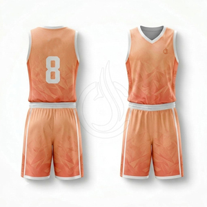 Ensemble d'uniformes de basketball en polyester de haute qualité, respirant et léger, avec maillot et short assortis pour les joueurs actifs - Product Image 6