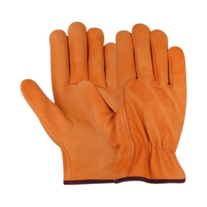 Whole Sale Cowhide Grain Leather <b>Driver</b> <b>Gloves</b> Industrial Safety Hand Protection Heavy Duty Abrasion Resistant Construction - Product Image 2