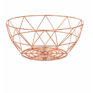 Corbeille à fruits moderne en fil métallique noir avec base en bois, bol de rangement géométrique pour comptoir de cuisine et centre de table décoratif - Product Image 4