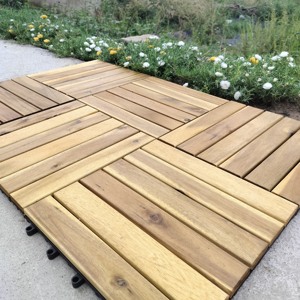 Baldosas de Exterior Cuadradas de Alta Calidad con Doble Bloqueo, Diseño Moderno, Imitación Madera, 300x300mm, Impermeables, Resistentes al Fuego, para Piscinas y Talleres - Product Image 1