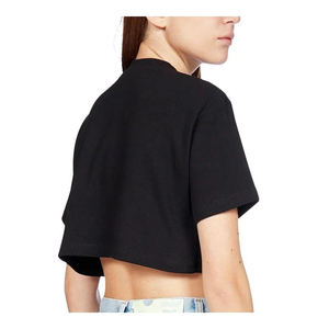 เสื้อครอปท็อปผู้หญิงสีดำ แขนสั้น สไตล์ลำลอง เสื้อยืดพื้นฐาน ทรงเข้ารูป เสื้อครอปเรียบง่ายสำหรับฤดูร้อน แฟชั่นเสื้อครอปท็อป - Product Image 6