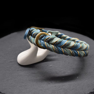 Handmade premium Leather <b>Braided</b> Dogs pet Collars designed with <b>braided</b> leather for elegance and lasting durability in low price - Product Image 5