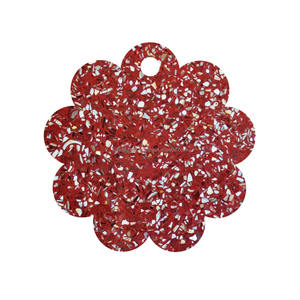 Dessous de verre en forme d'étoile de style moderne fait à la main en résine époxy transparente tapis de tasse de concepteur de couleur rouge standard conception impressionnante à la main moderne - Product Image 3