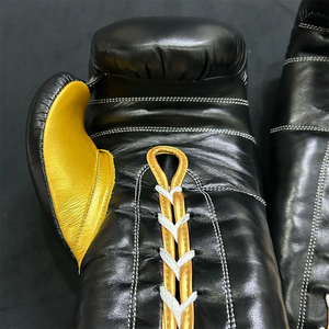 Guantes de Boxeo de Cuero Vacuno de Alta Calidad, Fabricados a Medida, para Entrenamiento con Saco de Boxeo, con Cordones - Product Image 4