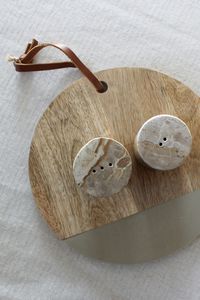 Premium marble serve ware <b>Salt</b> and pepper stone kitchenware contemporary tabletop decor black white marble <b>shaker</b> kitchen - Product Image 6