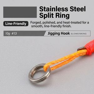 Hameçons <span class=keywords><strong>de</strong></span> jigging lents Orange Line Flash Assist 10 #   13 #   Hameçons <span class=keywords><strong>de</strong></span> pêche à simple ardillon en acier inoxydable - Product Image 4