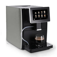 Mesin Kopi Espresso Elektrik Pintar Sudex CME-S8 Sistem Seduh dengan Layar Sentuh TFT HD 7 inci, Pengaduk Susu, Plastik untuk Rumah Tangga