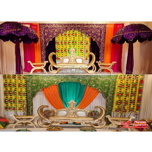 Muslim Wedding Heavy Embroidery Arch <b>Backdrops</b> Heavy Hand Embroidery Wedding <b>Backdrops</b> Curtains Wedding <b>Backdrops</b> & Curtains - Product Image 1