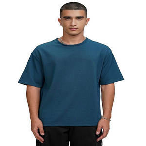 เสื้อยืดลำลองทรงโอเวอร์ไซส์สำหรับผู้ชายเสื้อสไตล์ฮิปฮอปผ้าเจอร์ซีย์ระบายอากาศได้ดีผ้าฝ้าย100% ออกแบบโลโก้ได้ตามต้องการ - Product Image 1