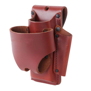 Porte-mètre ruban en cuir véritable robuste, pochette de ceinture professionnelle, boucle automatique moderne en alliage pour charpentier - Product Image 3
