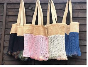 Sacs en maille de coton lavables et durables respectueux de l'environnement, sacs en maille de coton réutilisables pour fruits et légumes - Product Image 4