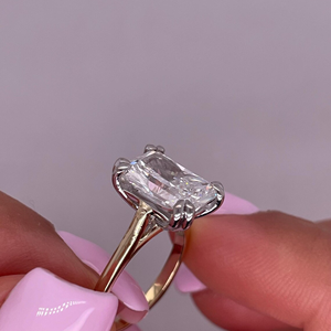 IGI Certified 2 Carat Radiant cut lab <b>Diamond</b> <b>Ring</b> Solid Gold Teardrop Solitaire Engagement <b>Ring</b> - Product Image 6